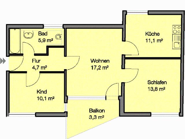 3 Zimmer Wohnung in grüner Lage ! Ausschließlich Wohnberechtigungsschein 3.Förderweg!