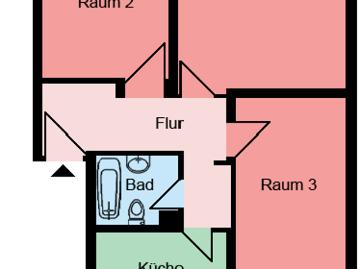 3 Zimmer Wohnung in Kamen Methler Balkon neues Bad