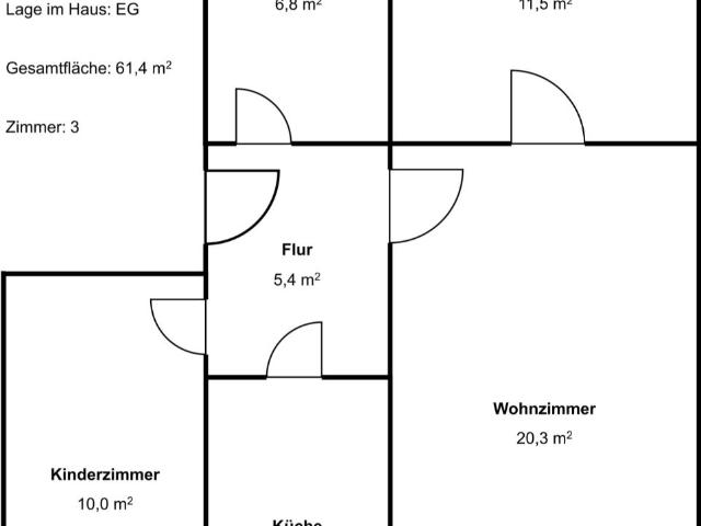 3 Zimmer Wohnung in Ponitz