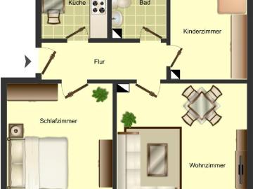 Auch kurzfristig anmietbar 3 Zimmer Wohnung in Weddinghofen im Angebot, mit Tapete und Laminatboden