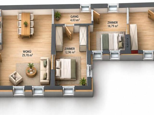 3 Zimmer Wohnung in zentraler Lage mit Garagenplatz