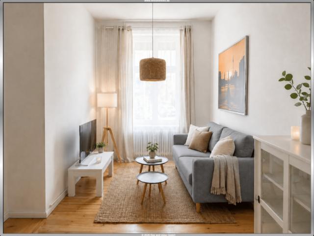 3 Zimmer Wohnung, 2 getrennte Schlafzimmer und einer großen Küche ab sofort verfügbar