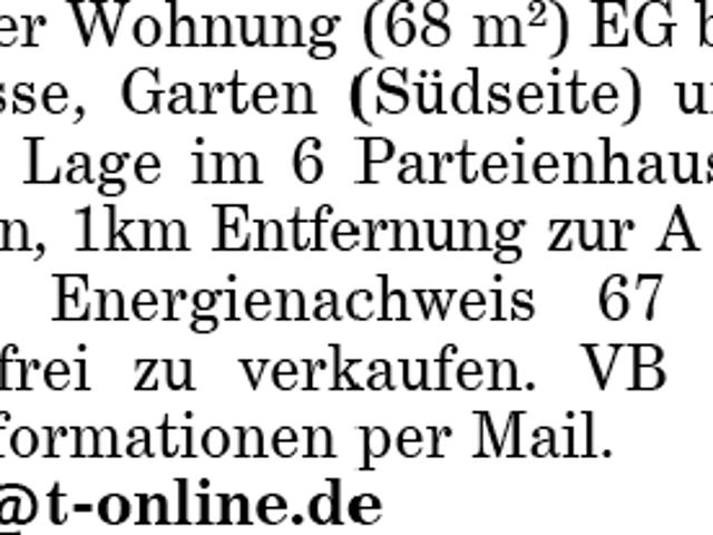 3 ½ Zimmer Wohnung 68 m² EG barrierefrei mit Terrasse