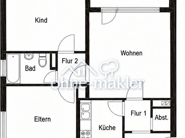 3 Zimmer Wohnung | 72 qm | 2.000 € warm | 80935 München