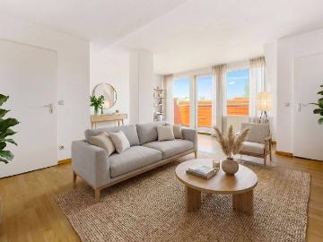 3 Zimmer Dachgeschosswohnung mit Terrasse und Aussicht