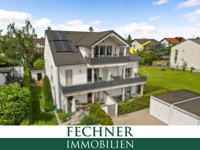 3 Zimmer Dachgeschosswohnung gesamte Etage mit Garage, Stellplatz und Einbauküche in Lenting!
