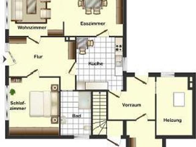 3 Zimmer Erdgeschoss Wohnung in Stubben, 87 m², eigener erbenerdiger Eingang
