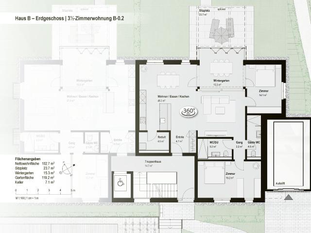 Condominium apartment with 3.5 rooms on sale in Ettingen 103 m² | dreamo. Ch