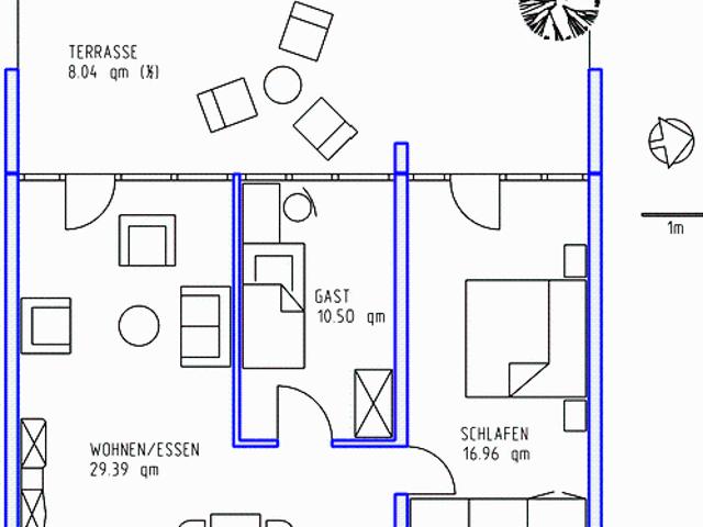3 Zimmer, Küche, Bad, Terrasse, Garten, Aufzug, Tiefgarage, 2. Ebene