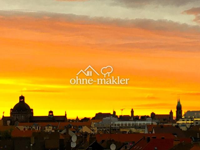 3 Zimmer Maisonette mit Süd West Loggia & Blick über Nürnberg