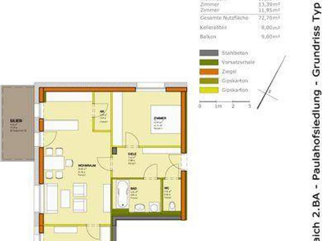 3 Zimmer Mietwohnung mit Kaufoption in Bruck an der Mur