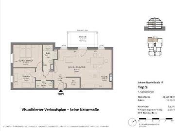 3 Zimmer Neubauwohnung mit Balkon, Parkplatz, Abstellraum & Keller