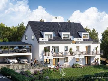3 Zimmer Neubau mit 5 Wohneinheiten „Am Fuß der Frankenwarte“ in Massivbauweise Hier WE 3