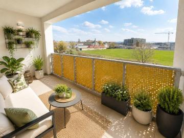 3 ZIMMER NEUBAU MIT 7,45m2 LOGGIA NÄHE U6 ERLAAER STRAßE