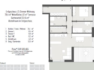 3 Zimmer Gartenwohnung Hohenems Top 2