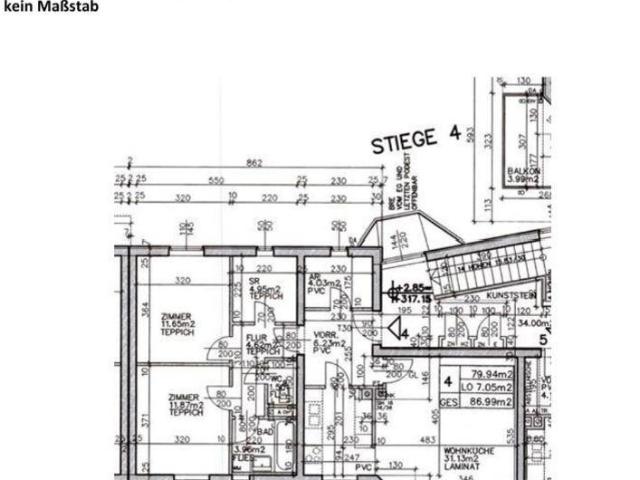 3 Zimmerwohnung im 1. OG mit Loggia