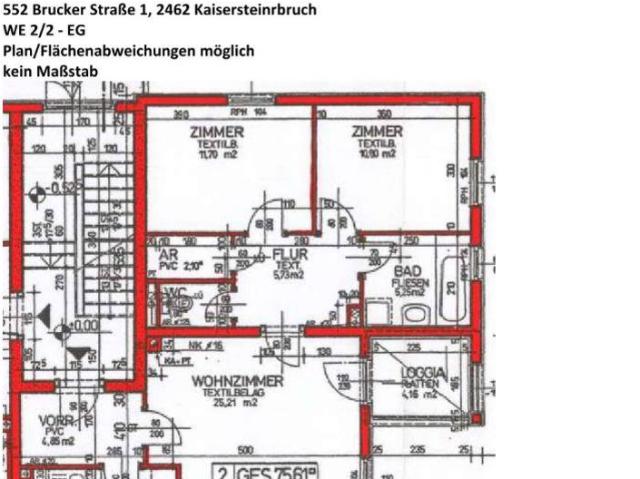 3 Zimmerwohnung im EG mit Loggia