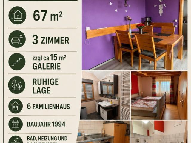 3 Zimmerwohnung in Oedheim in ruhiger Lage, nahe Feldrand