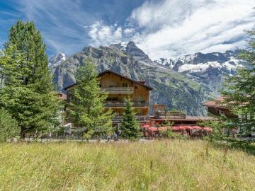 3 Zimmerwohnung mit Aussensitzplatz im Haus Murmeli, Mürren