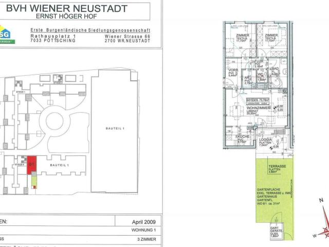 3 Zimmerwohnung mit Garten