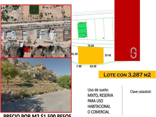 3,287 m2 TERRENO EN VENTA EN AV DE LA CULTURA PTE