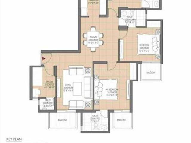 3.5 BHK Apartment in Wave City for resale Ghaziabad. The reference number is 21032532