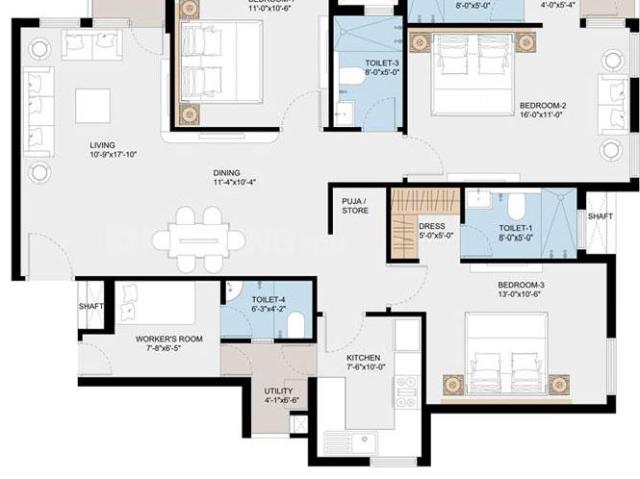 3.5 BHK Apartment in Sector 128 for resale Noida. The reference number is 17966147