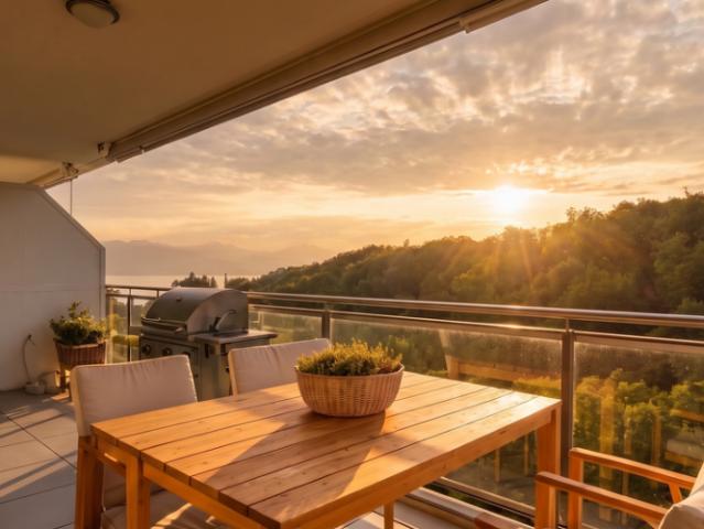 3.5 pièces lumineux avec grand balcon et vue dégagée sur le lac