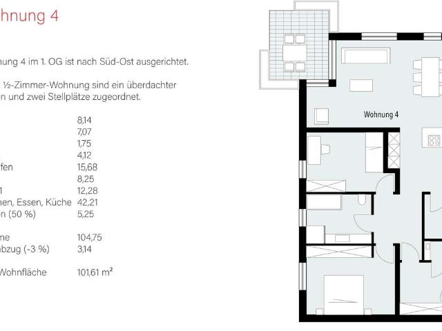 3,5 Zi. Wohnung Nr. 4 Neubau Natur pur