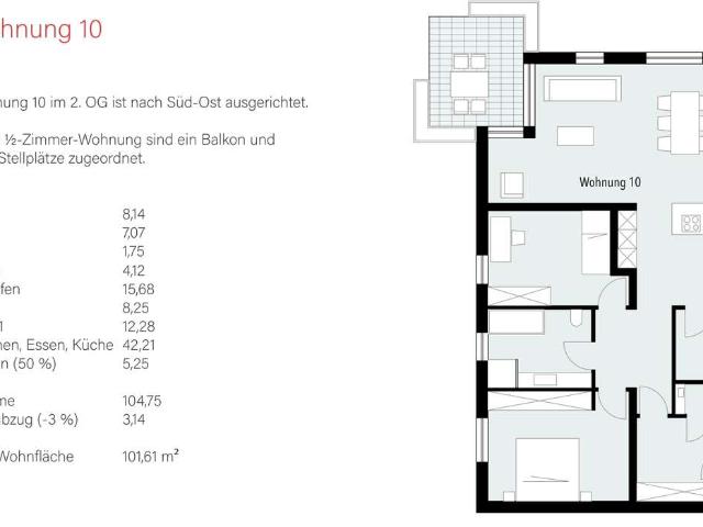 3,5 Zi. Wohnung Nr. 10 Neubau Natur pur