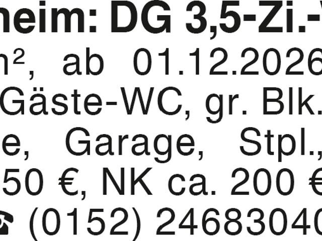3,5 Zi. Whg