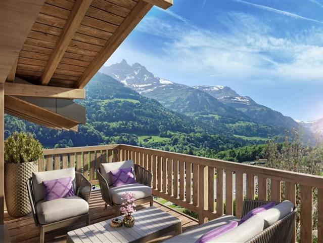 Modernes 3.5 Zimmer Apartment mit Bergblick in Val d'Illiez