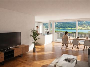 3.5 Zimmer Attika Wohnung mit Seesicht in Euthal lichtvoll