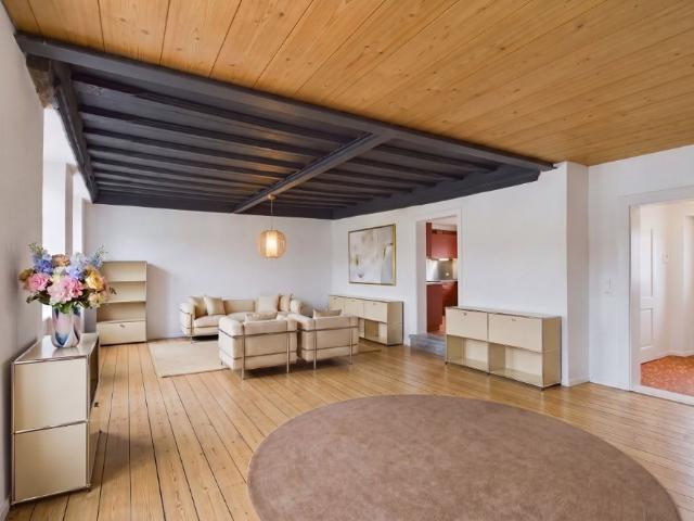 3.5 Zimmer Eigentumswohnung im EG in historischer Mühle von 1555 mit Gotischer Decke und eigenem Garten