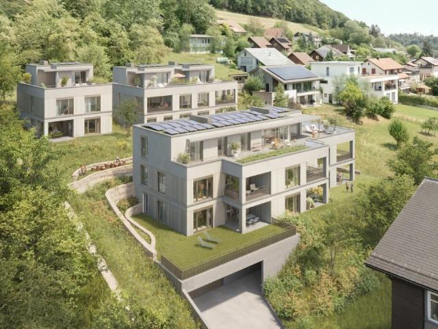 3.5 Zimmer Gartenwohnung UNTERDORF MÖNTHAL Zeitgemässe Architektur mitten im Grünen