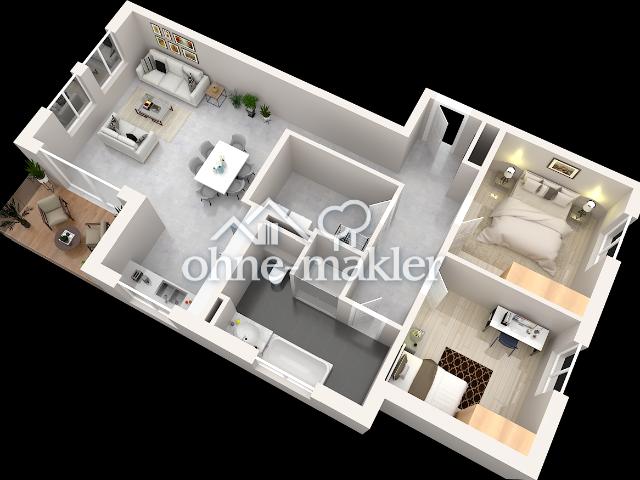 3,5 Zimmer Wohnung mit Balkon
