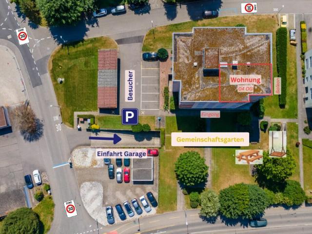 3.5 Zimmer Wohnung mit Weitsicht, Lift & Einstellhallenplatz