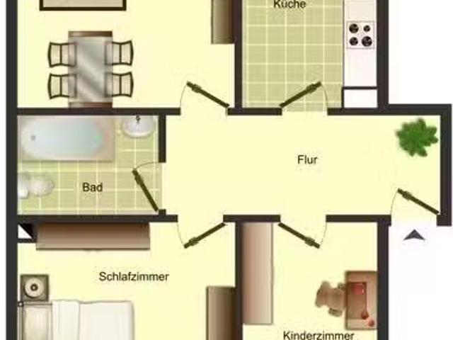 3,5 Zimmer 62 m² 479 € Kaltmiete Wohnungen in Bergkamen