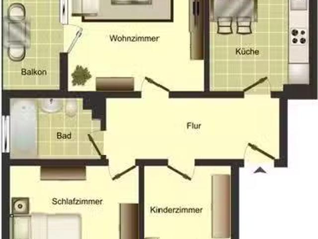 3,5 Zimmer 63 m² 459 € Kaltmiete Wohnungen in Bergkamen