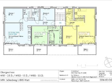 3.5 Zimmer, 78 m², 1. Stock