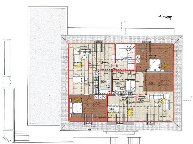 3.5 Zimmer, 70 m², 1. Stock