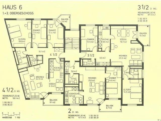 3.5 Zimmer, 87 m², 2. Stock