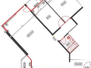 3.5 Zimmer, 94 m², 1. Stock