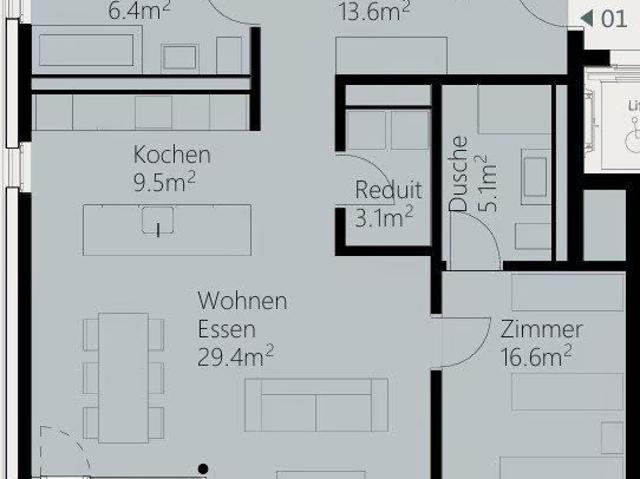 3.5 Zimmer, 98 m²
