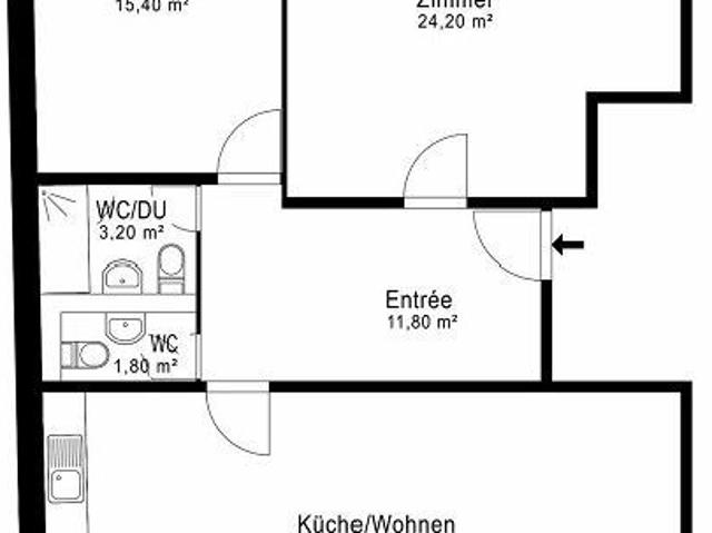 3.5 Zimmer, 92 m², 4. Stock