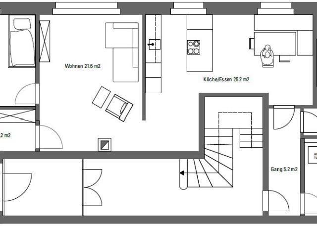3.5 Zimmerwohnung Hochparterre