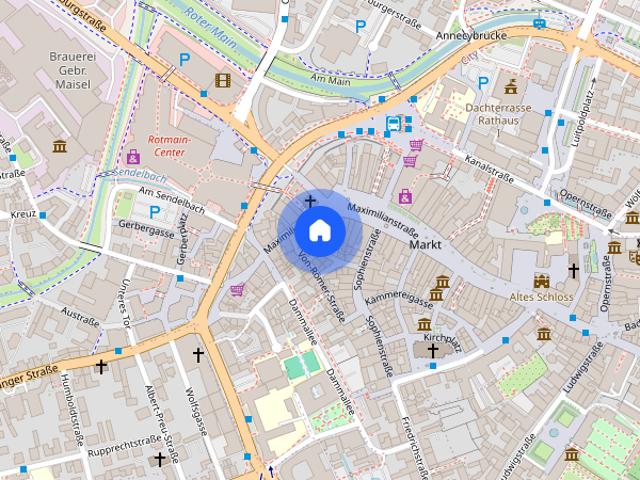 3er WG: Möblierte 4 Zimmer Maisonette Wohnung im Herzen der Bayreuther Innenstadt sofort frei 84m²