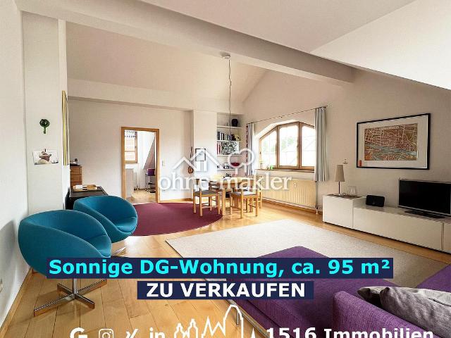 3ZKB Dachgeschosswohnung mit sonnigem Balkon
