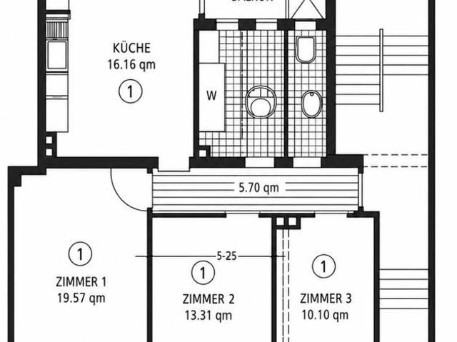 3ZKB Wohnung mit Balkon in der Mainzer Neustadt – direkt am F
