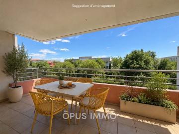 T3 61m² Double terrasse + parking Maumarin 60m² Le Crès